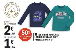 E.Leclerc Tissaia Basics Tee-shirt manches longues enfant bio offre