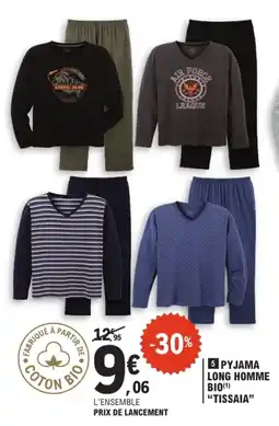 E.Leclerc Tissaia pyjama long homme bio offre