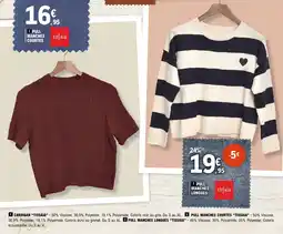 E.Leclerc Tissaia PULL MANCHES COURTES offre