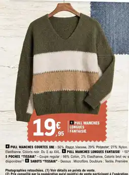 E.Leclerc PULL MANCHES LONGUES FANTAISIE offre