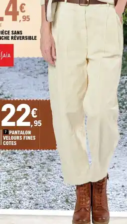 E.Leclerc Pantalon velours-fines cotes offre