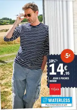E.Leclerc Tissaia Jean 5 poches denim offre
