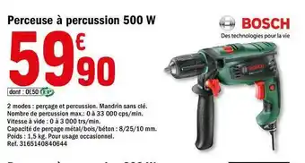 Brico Dépôt Perceuse à Percussion 500 W Bosch offre