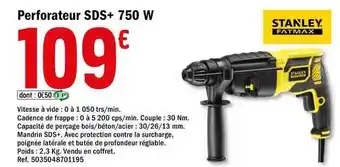 Brico Dépôt Perforateur Sds+ 750 W Stanley Fatmax offre