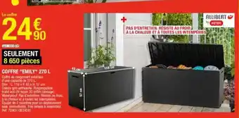 Brico Dépôt Coffre "emily" 270 l offre