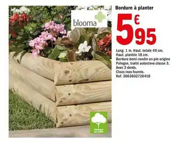 Brico Dépôt Bordure à Planter Bloooma offre