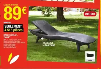 Brico Dépôt Bain de soleil "maui" offre