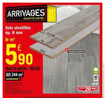 Brico Dépôt Sols Stratifiés épi. 8 Mm offre