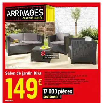 Brico Dépôt Salon De Jardin Diva offre
