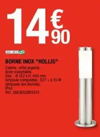 Brico Dépôt Borne inox "hollis" offre