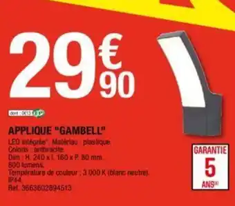 Brico Dépôt Applique "gambell" offre