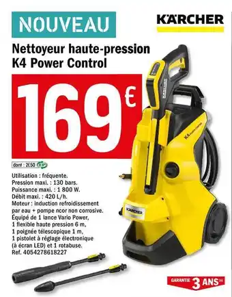 Brico Dépôt Nettoyeur Haute-pression K4 Power Control Kärcher offre