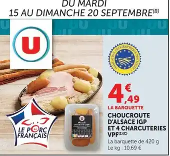 Choucroute d'Alsace IGP et 4 charcuteries VPF