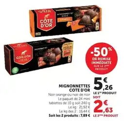 Super U COTE D'OR MIGNONNETTES offre