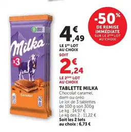 Super U Milka TABLETTE MILKA offre