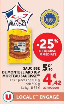 Super U Morteau Saucisse offre
