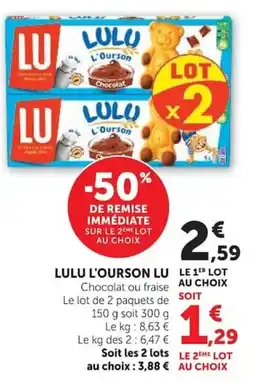 Super U LULU L'OURSON LU offre