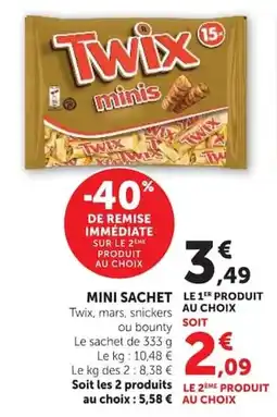 Super U Twix minis offre