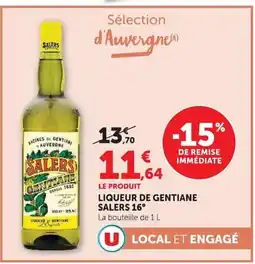 Super U SALERS Liqueur de gentiane offre