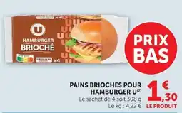 Super U HAMBURGER BRIOCHÉ offre
