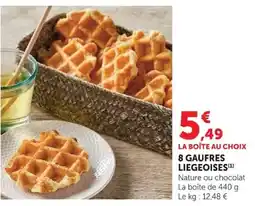 Super U GAUFRES LIEGEOISES offre