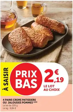 Super U PAINS CREME PATISSIERE offre