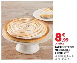 Super U Tarte citron meringuée offre