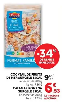 Super U Escal Cocktail de fruits de mer surgelé offre