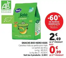 Super U Hero Solo snacks offre