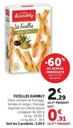 Super U Kambly Ficelles offre