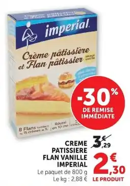 Super U imperial Crème pâtissière offre