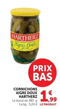 Super U HARTHERZ Cornichons Aigre Doux offre