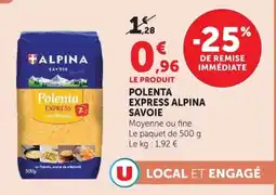 Super U ALPINA Polenta EXPRESS offre