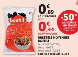 Super U boehli Bretzels moyennes offre