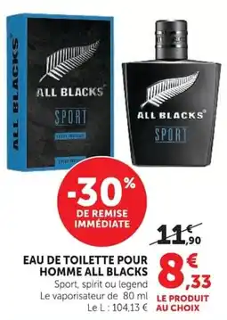 Super U ALL BLACKS SPORT offre