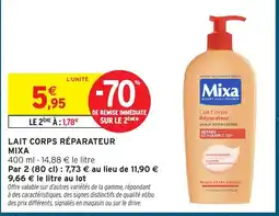 Intermarché Hyper Mixa Lait Corps Réparateur offre