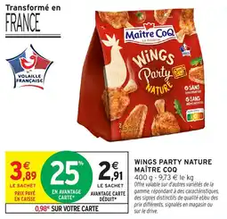 Intermarché Hyper Maître Coq Wings Party Nature offre