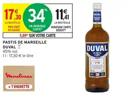 Intermarché Hyper DUVAL PASTIS DE MARSEILLE offre