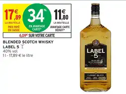 Intermarché Hyper Label 5 Blended Scotch Whisky offre