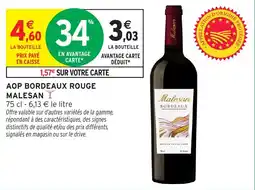 Intermarché Hyper Malesan AOP Bordeaux Rouge offre