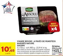 Intermarché Hyper Socopa L'Absolu 4 Pavés de Rumsteck offre