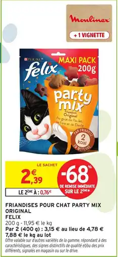Intermarché Hyper Felix Friandises pour chat Party Mix Original offre