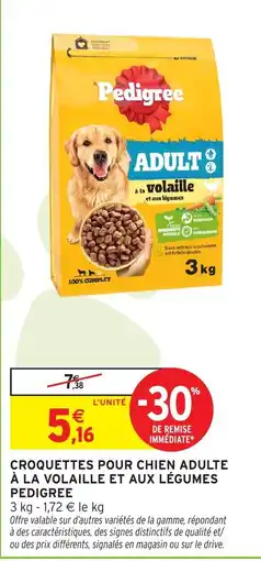 Intermarché Hyper Pedigree Croquettes pour chien adulte offre