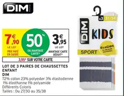 Intermarché Hyper DIM Chaussettes Enfant offre