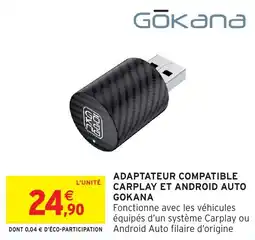 Intermarché Hyper GOKANA Adaptateur compatible Carplay et Android Auto offre