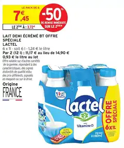 Intermarché Hyper Lactel Lait demi écrémé offre