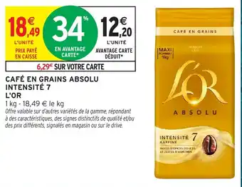 L'OR ABSOLU CAFÉ EN GRAINS