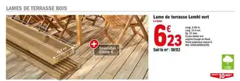 Brico Dépôt Lame De Terrasse Lemhi Vert offre