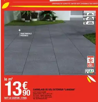 Brico Dépôt Carrelage de sol extérieur "lavagna" offre