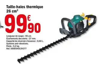 Brico Dépôt Taille-haies Thermique 26 Cm3 offre